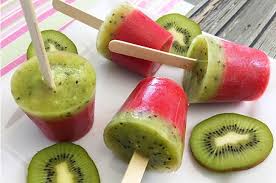 Strawberry and Kiwifruit popsicles