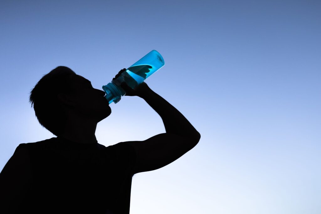 picture of man drinking water